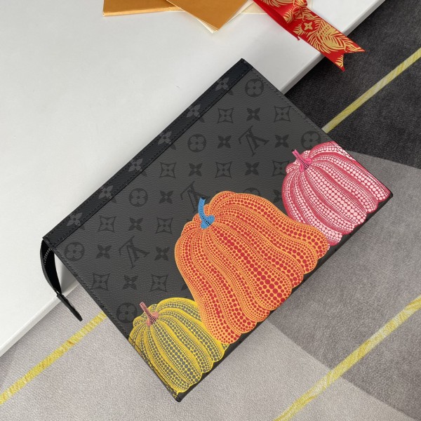 LOUIS VUITTON YK Pochette Voyage Handbag Pumpkin Pattern